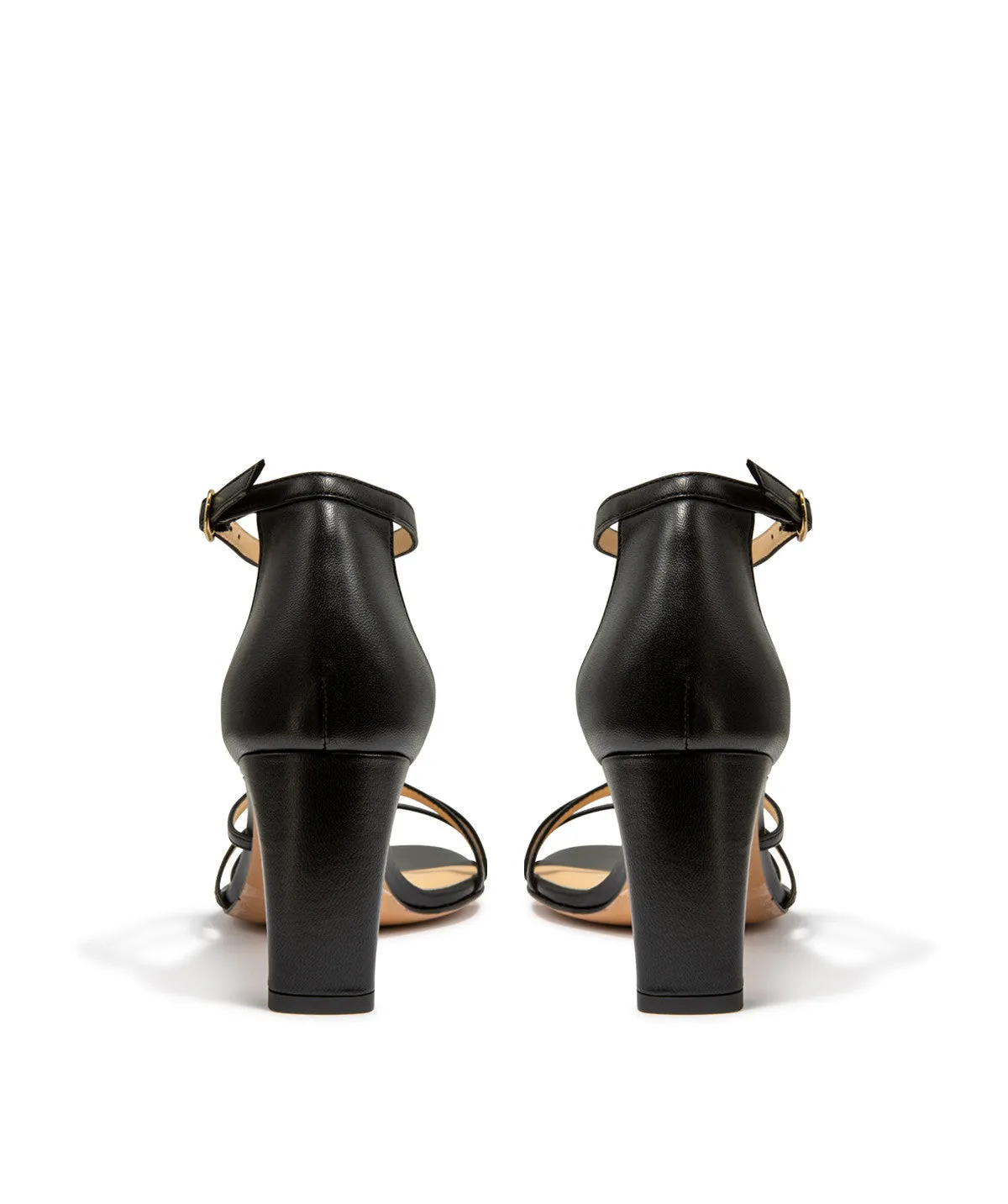 Finsbury Cécile leren sandalen zwart hak 6,5 cm