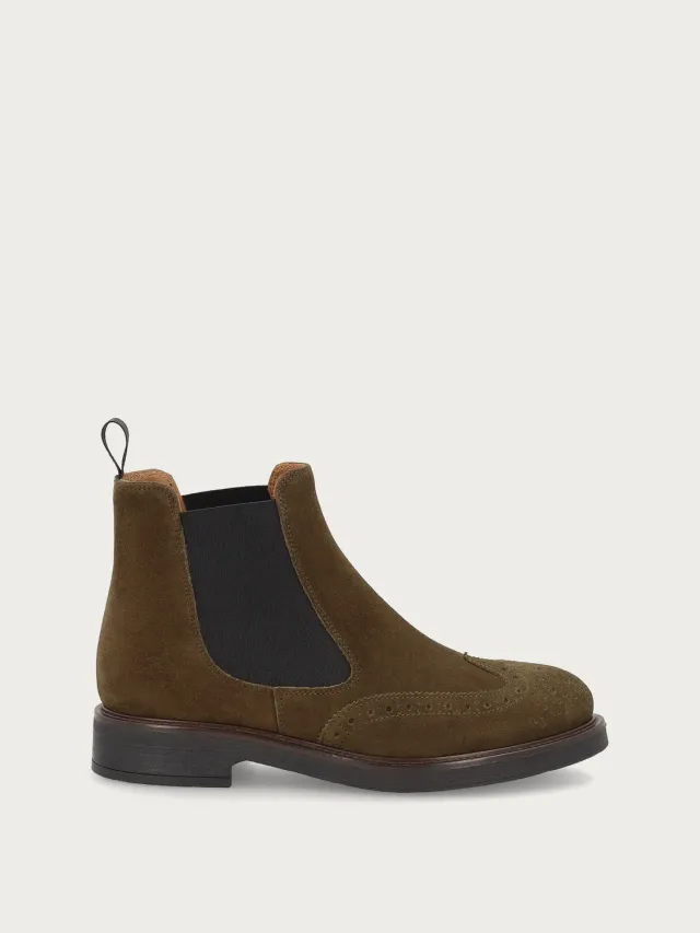 Frau Verona Beatle boots groen suède