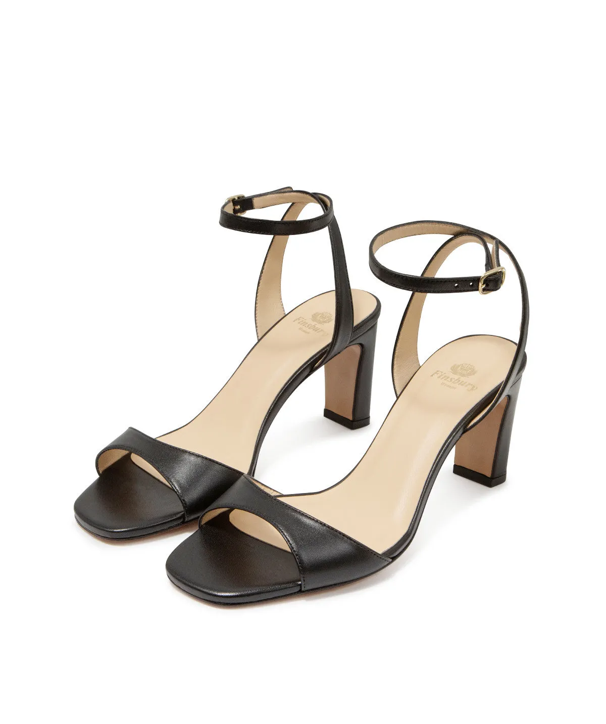 Finsbury Woman Claire sandalen zwart leer hak 6,5 cm