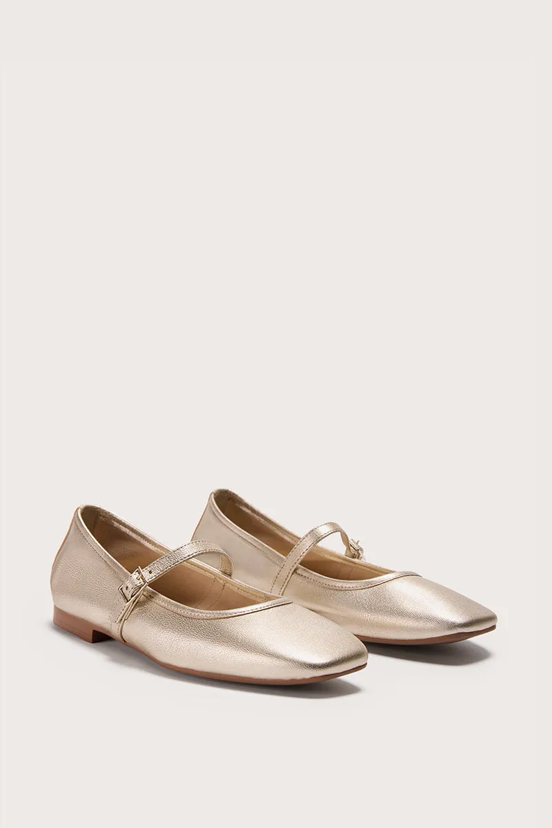 Bryan Stepwise Pearl Nicolle ballerina’s leer vierkante neus