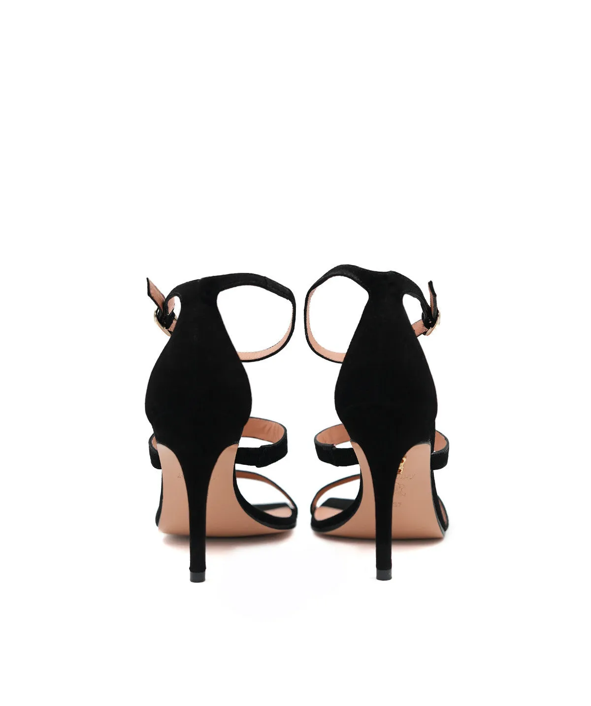 Finsbury Elsa sandalen zwart suede 9 cm hak