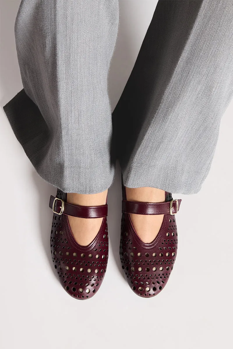 Bryan Stepwise Lyra ballerina's bordeaux leer
