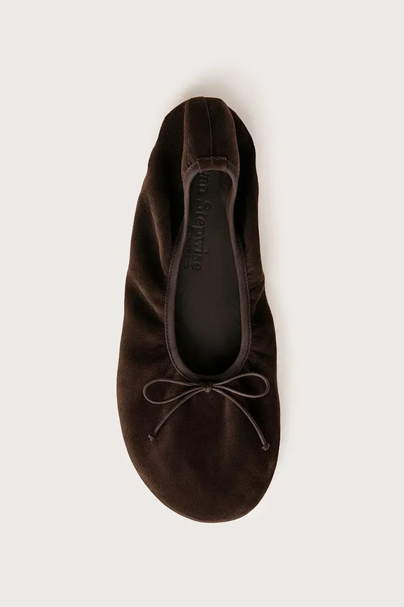 Bryan Stepwise Elia barefoot ballerina cacao suède