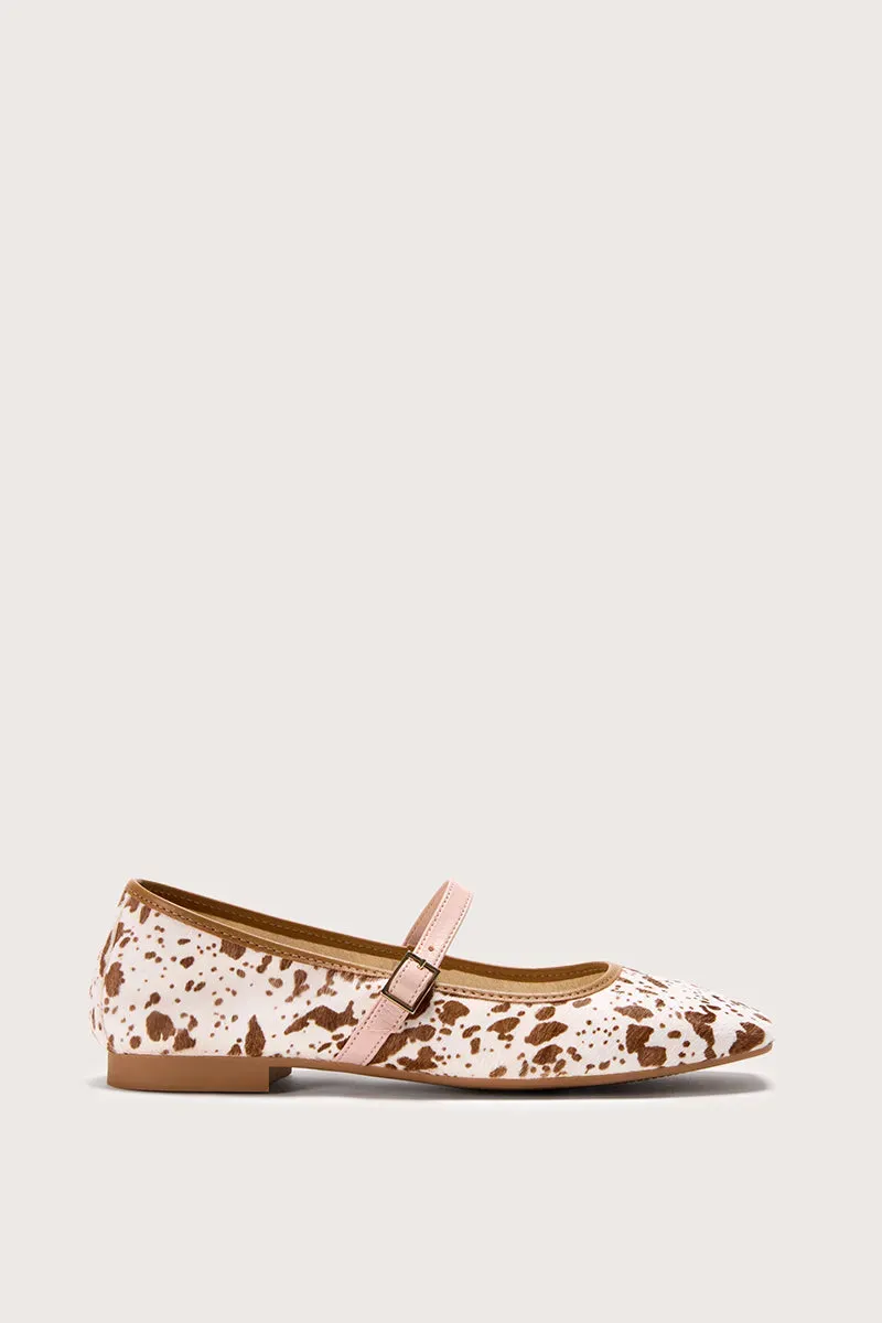 Bryan Stepwise Nicolle ballerina's cow katoen leer