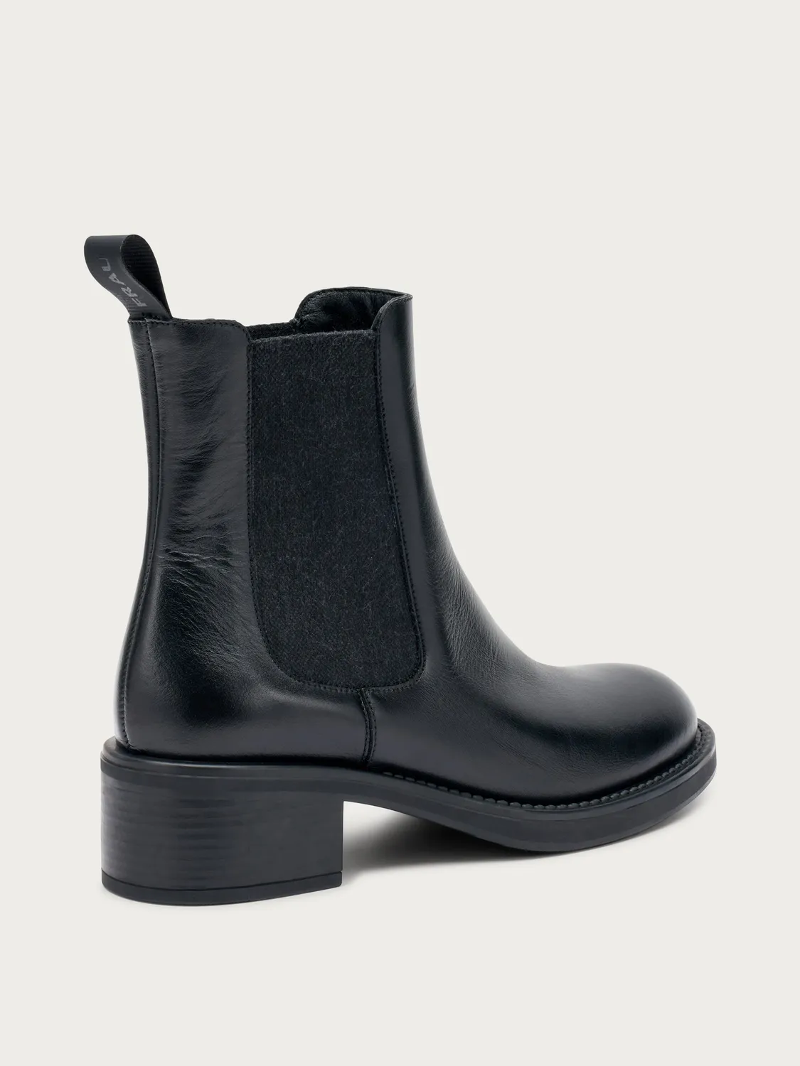 Frau Verona Beatle boots zwart leer hak