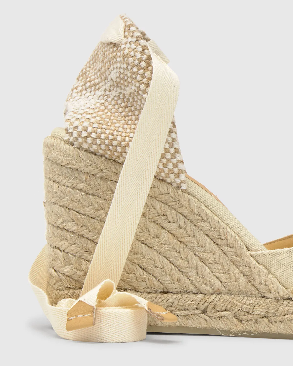 Castaner Carina 8/001 espadrilles ivoor – 9 cm sleehak