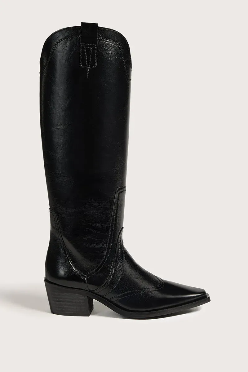 Bryan Stepwise Terra Manuela cowboylaarzen zwart leer