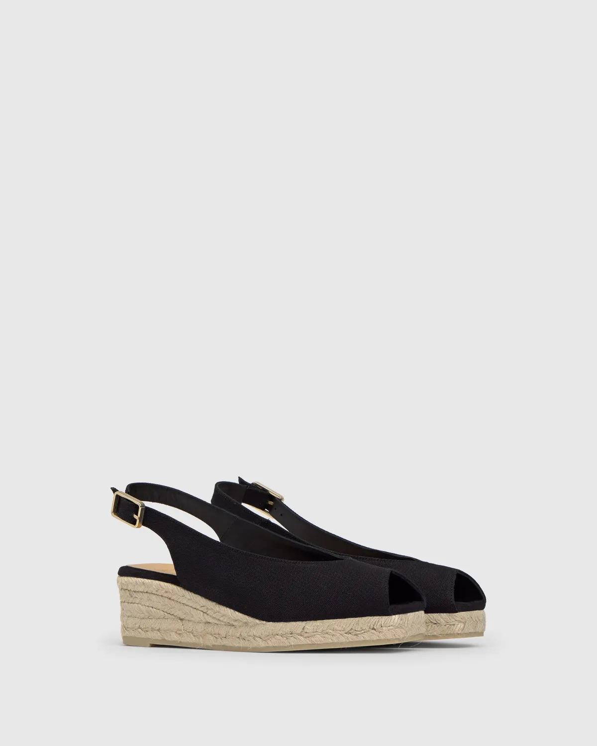 Castaner Dosalia 3/001 espadrille zwart peep-toe