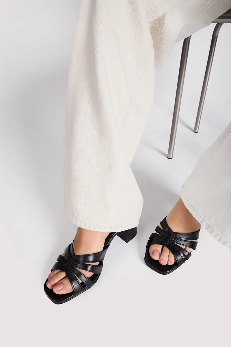 Bryan Stepwise Bella sandalen zwart leer