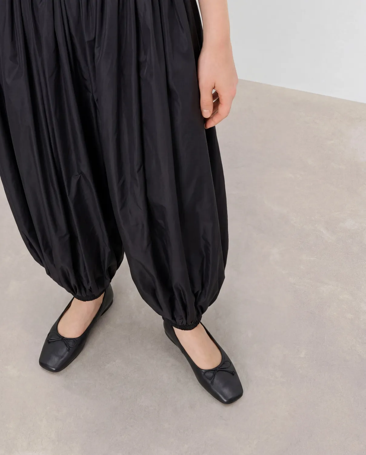 Flattered Kim ballerina’s zwart leer vierkante neus