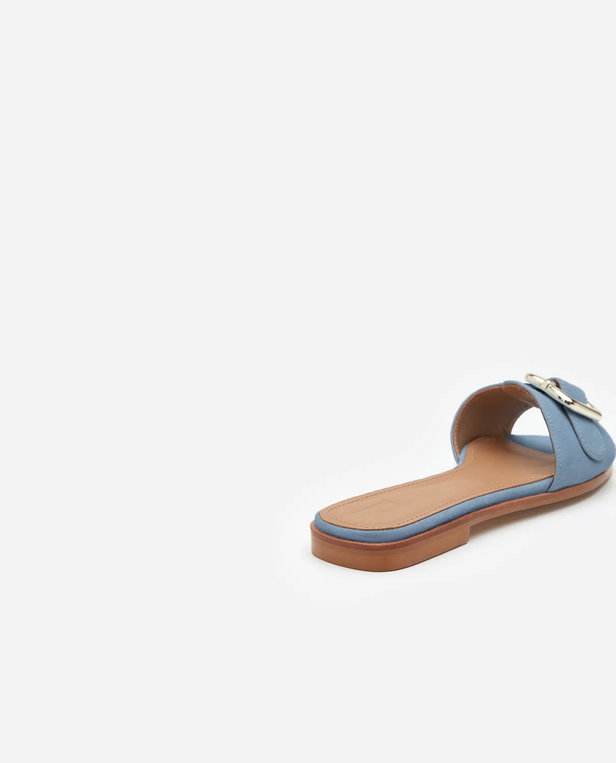 Flattered Mimi sandaal blauw suède platte zool