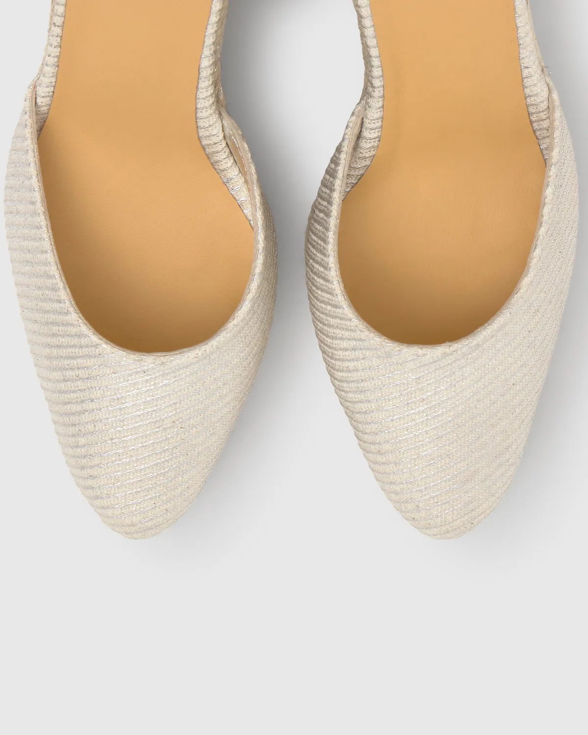 Castaner Joyce/8ED/291 espadrille zilver metallic linnen