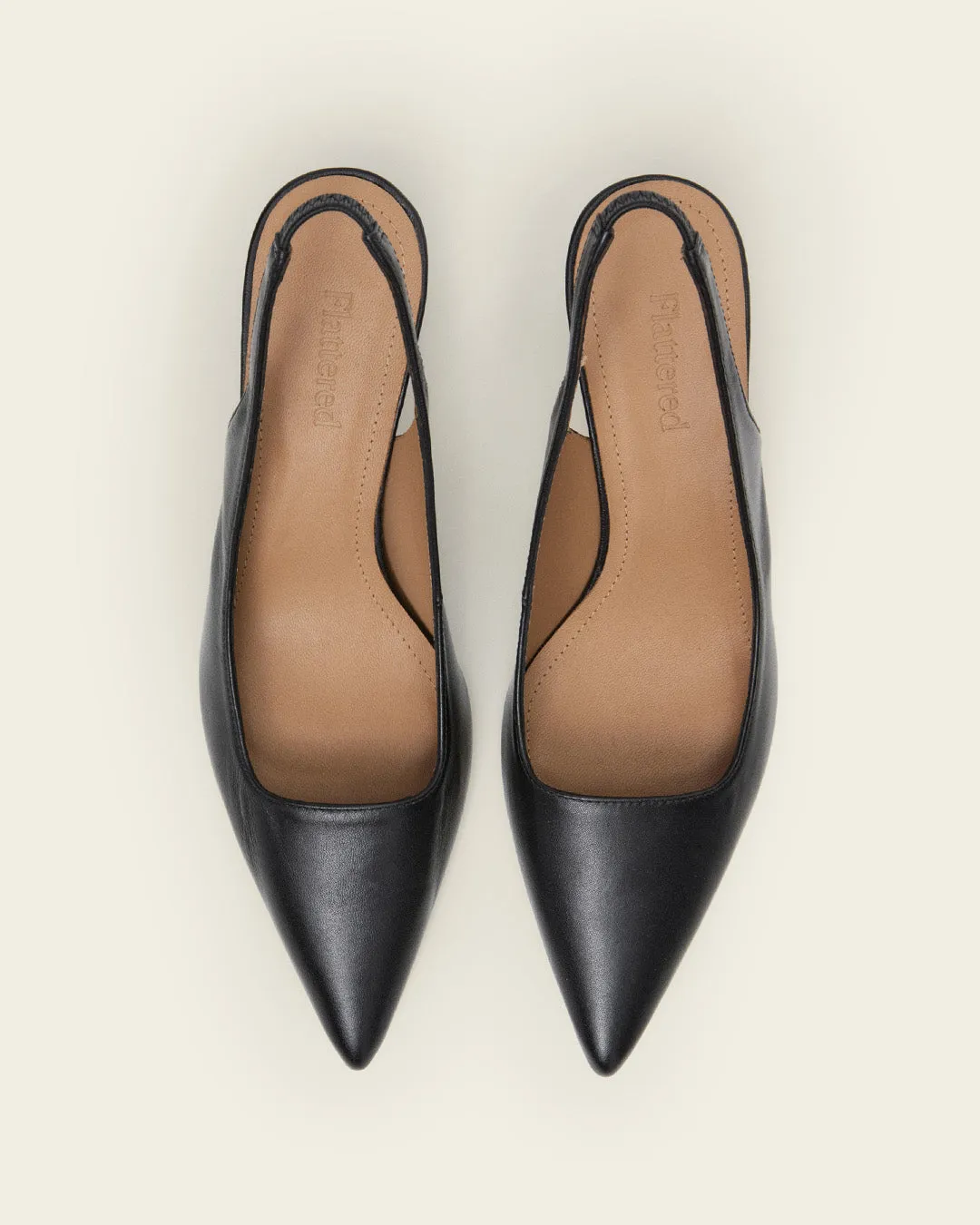 Flattered Franchesca pumps zwart leer slingback