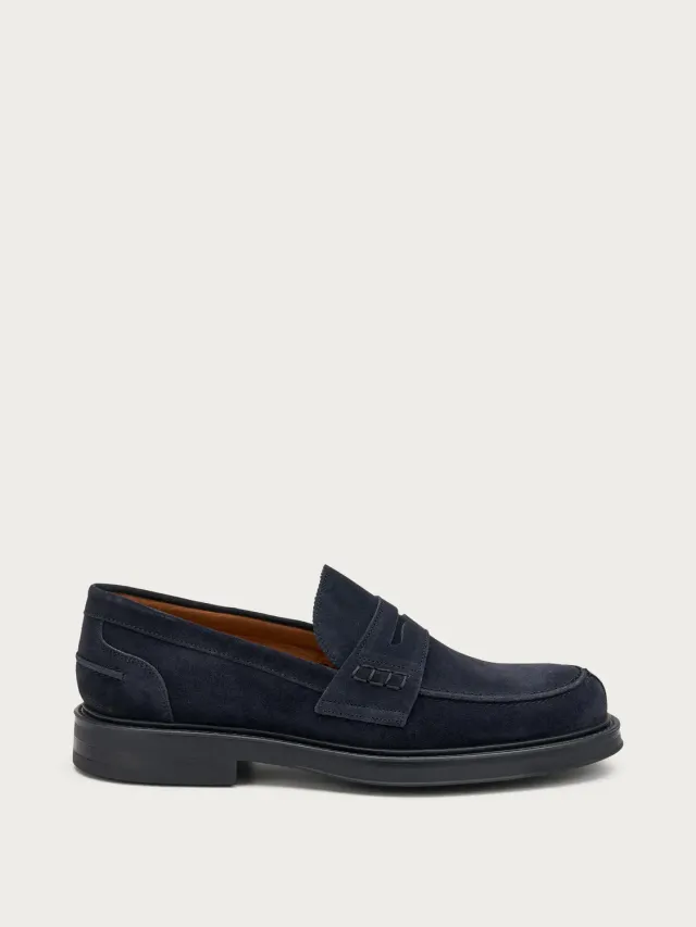Frau Verona loafers blauw suède heren varsity