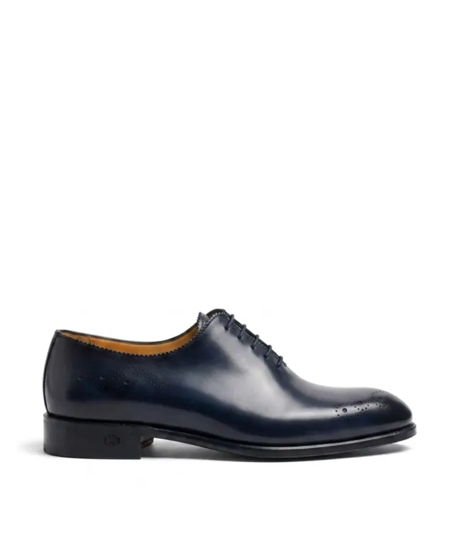 Finsbury Otello oxford blauw patina leer