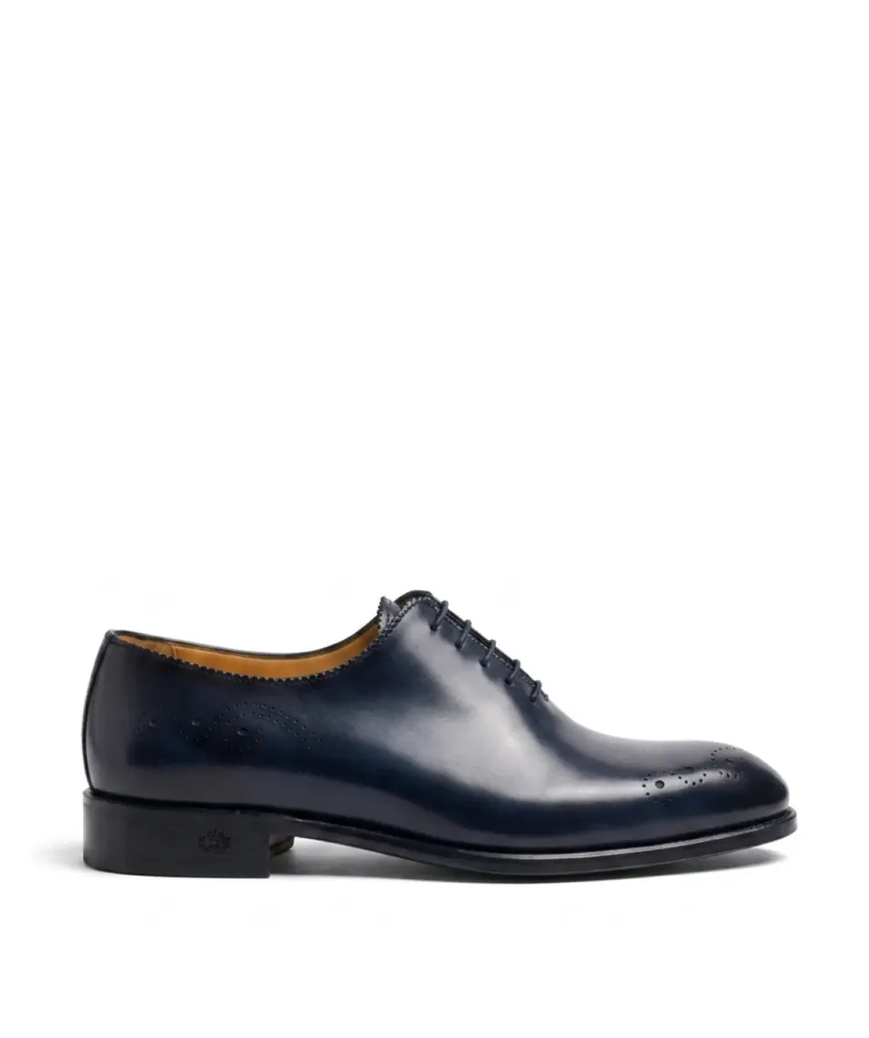 Finsbury Otello oxford blauw patina leer
