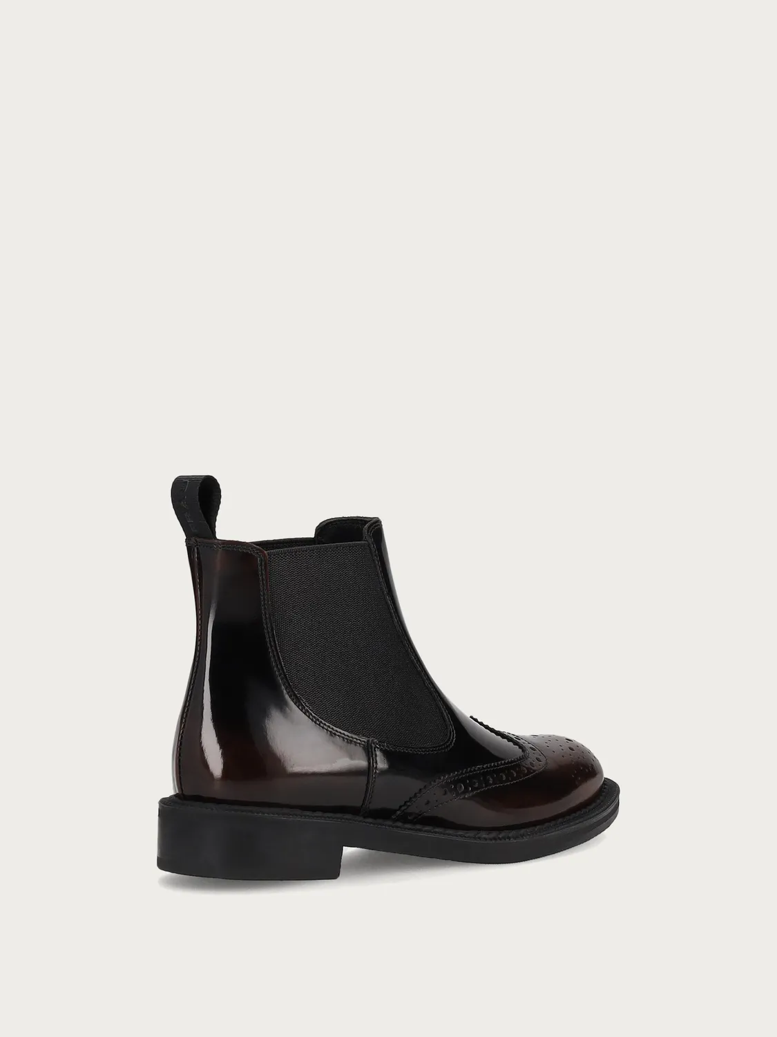 Frau Verona Brit chelseaboots rookbruin leer