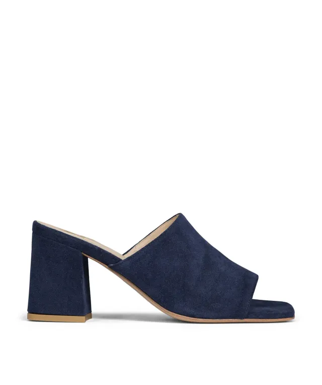 Finsbury Sonia muiltjes navy suède 6,5cm