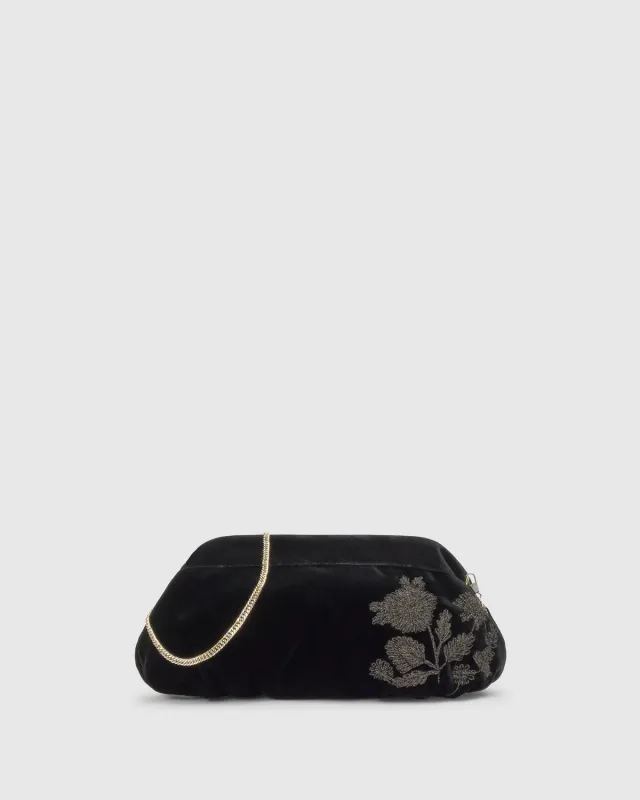 Castaner B. Small Victoire Embroidered 311 clutch zwart