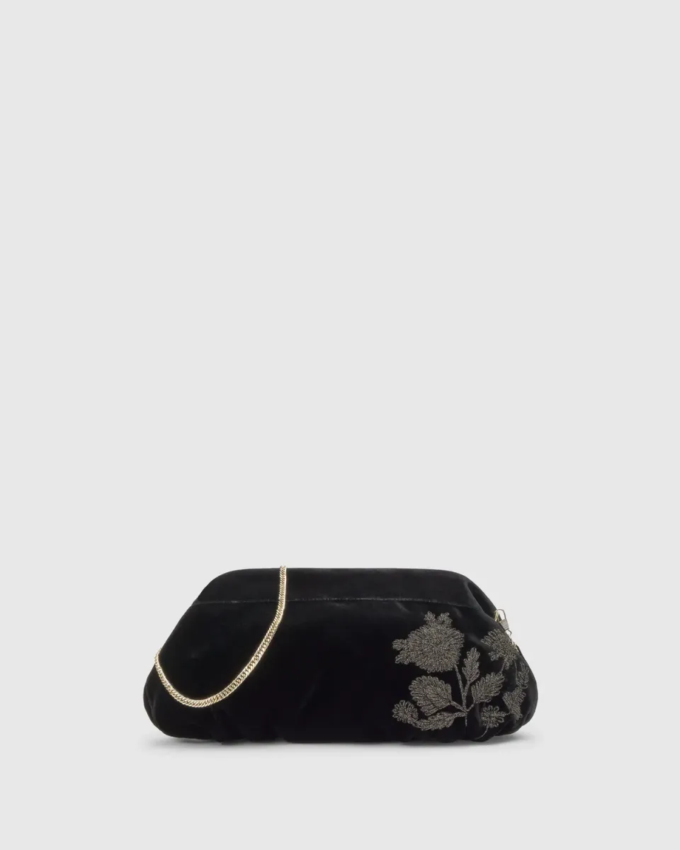 Castaner B. Small Victoire Embroidered 311 clutch zwart
