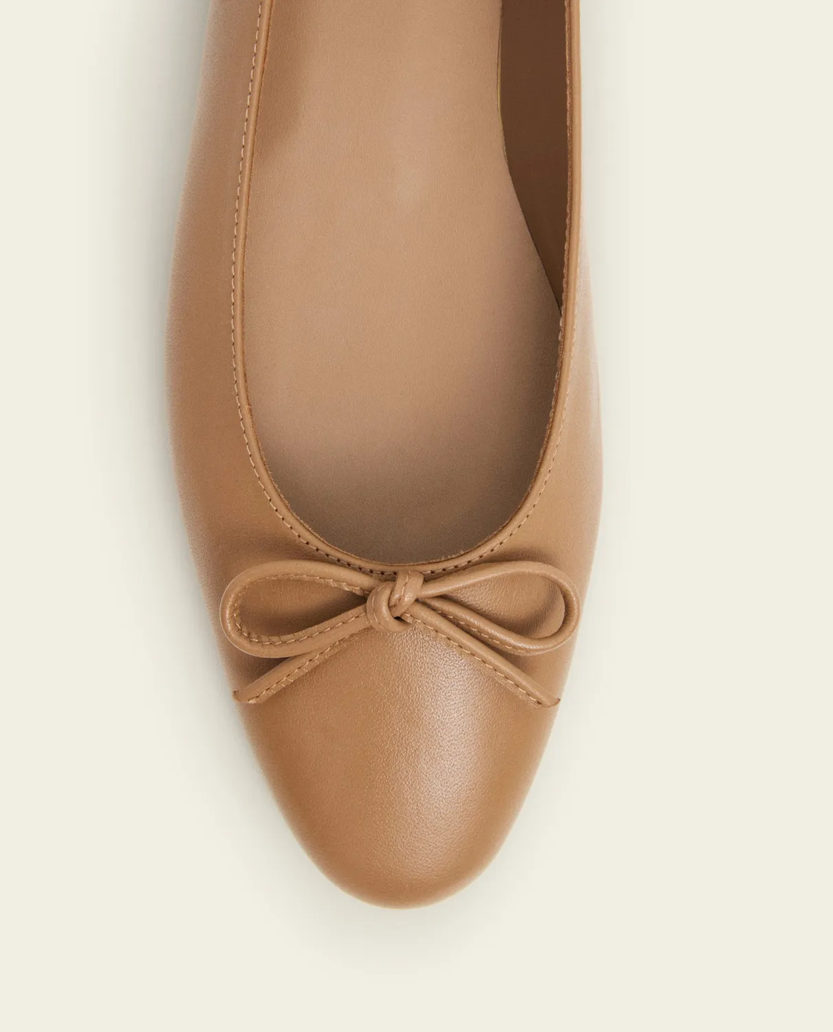 Flattered Bodil ballerina's cognac leer strik