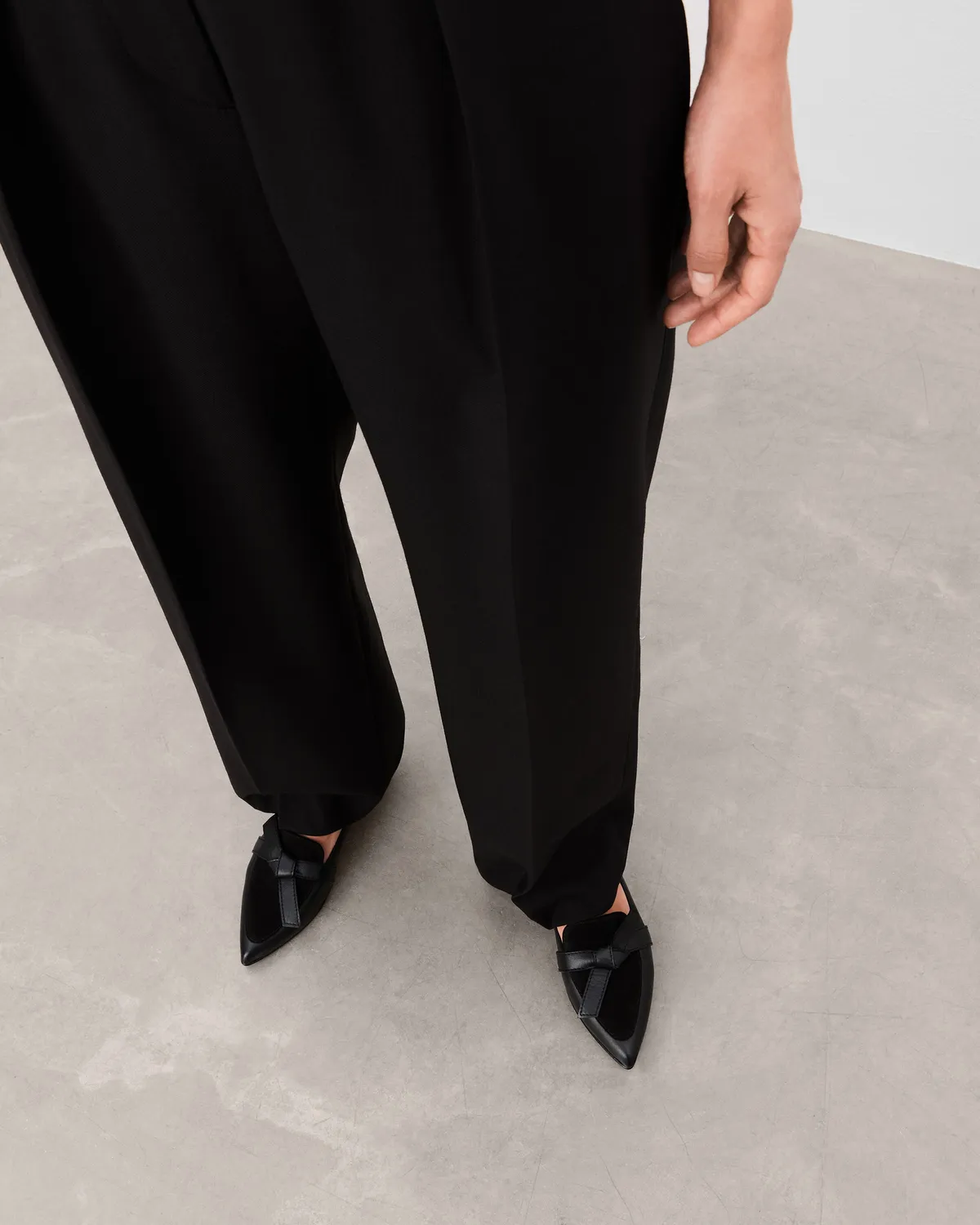 Flattered Ally loafers zwart leer met knoop