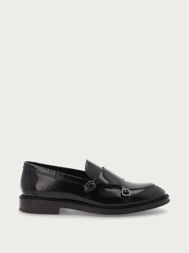 Frau Signature smoky kalfsleren loafers dubbele gesp