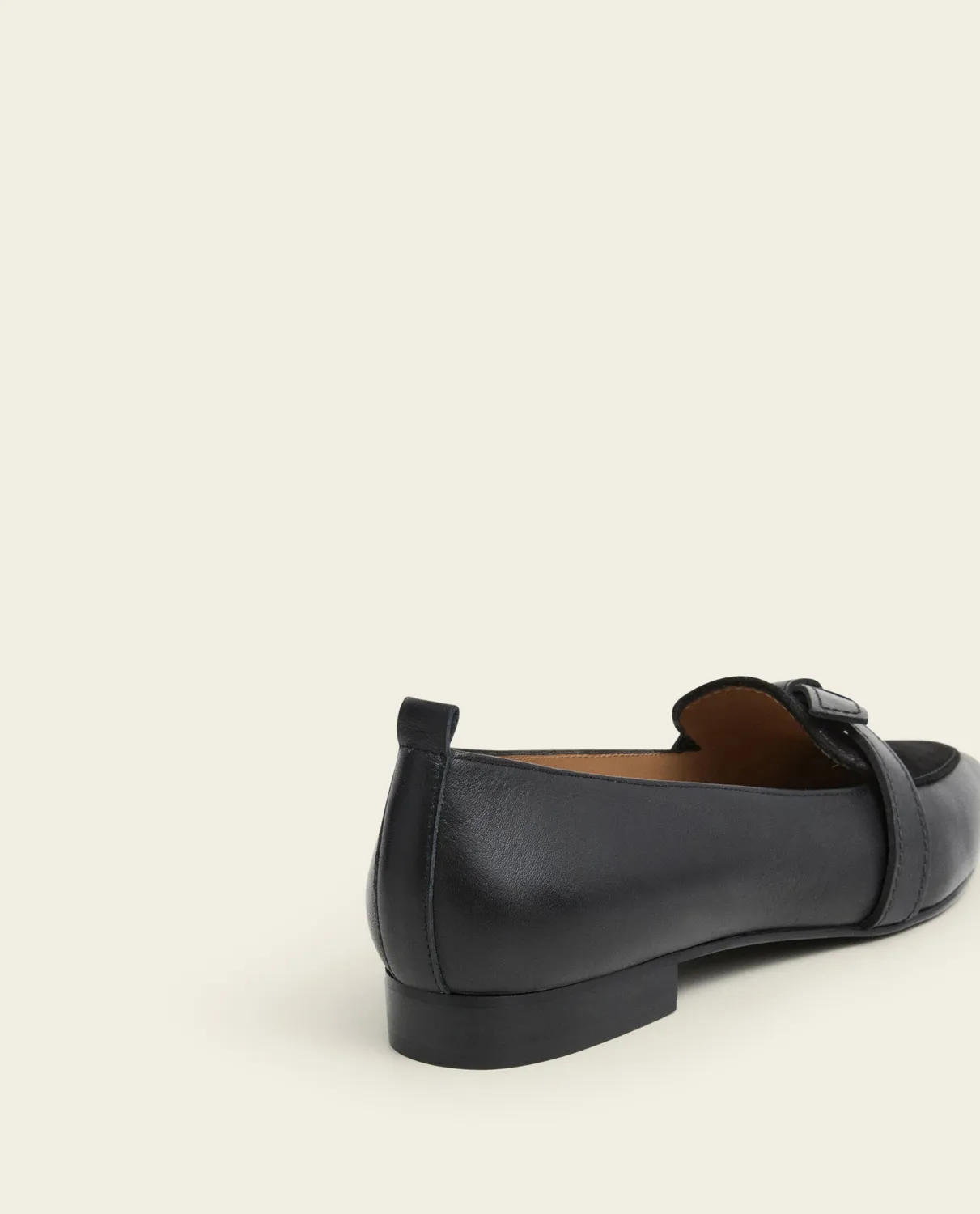 Flattered Ally loafers zwart leer met knoop