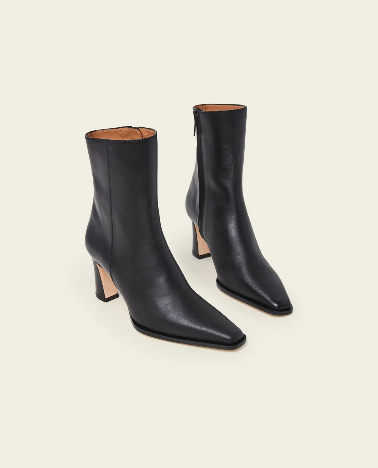 Flattered Anita Leather laarzen zwart leer hak