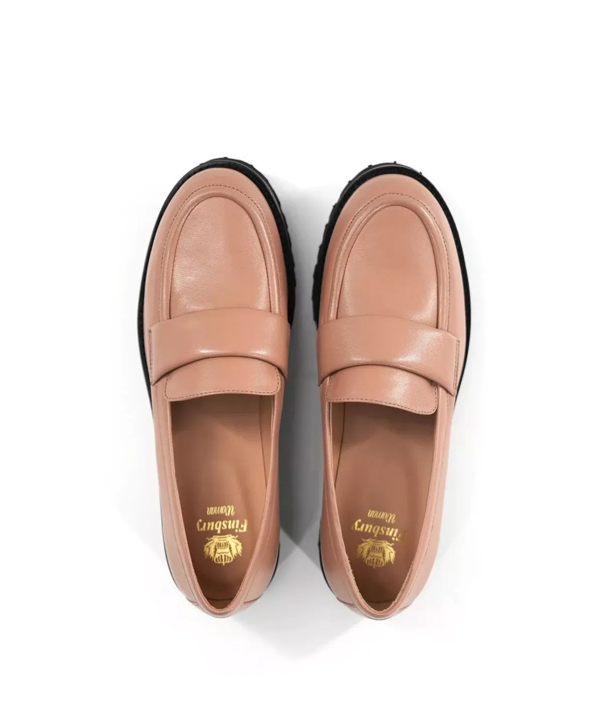 Finsbury Adèle loafers beige dames rubber zool