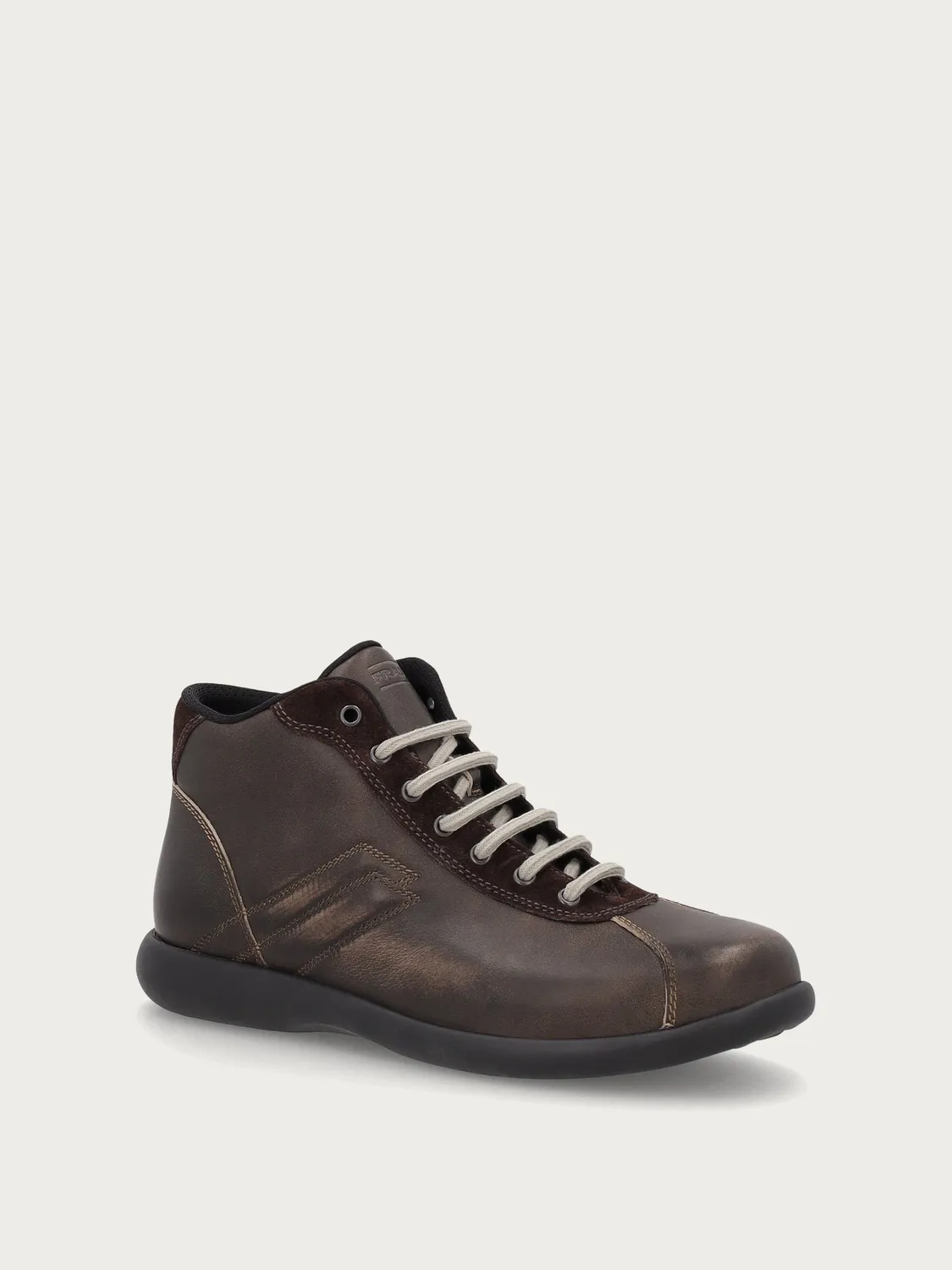 Frau Comfort veterboots grijs leer gewassen look heren