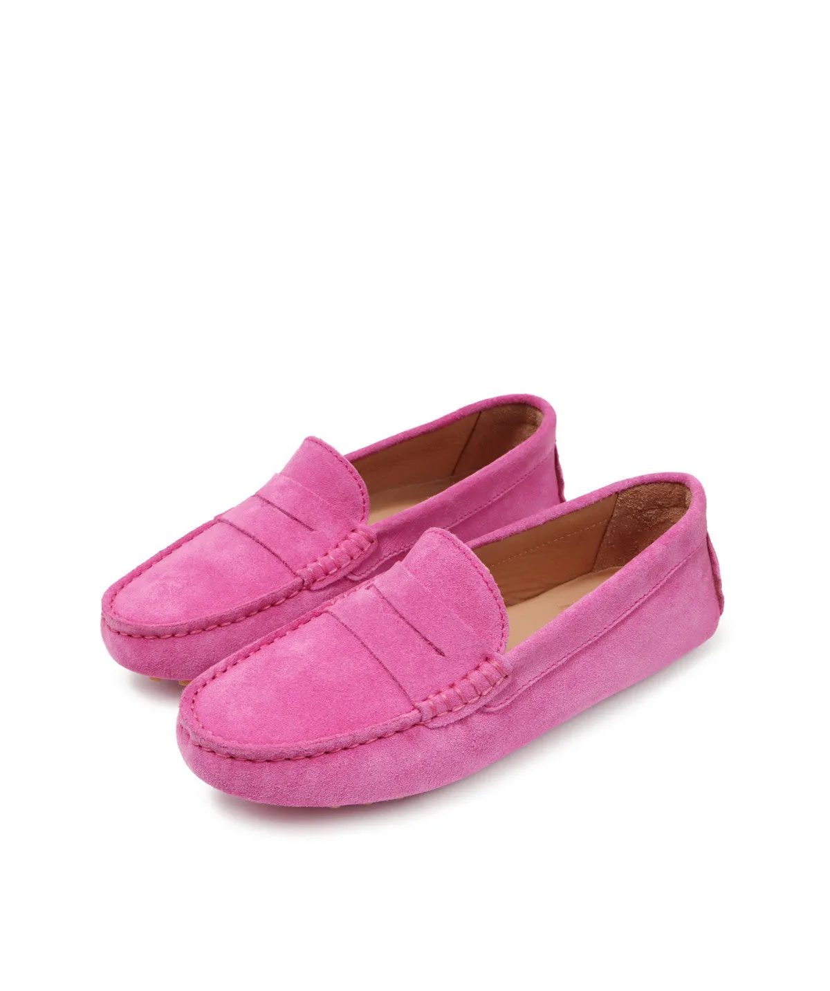 Finsbury Arlequin Loafers Roze Velours