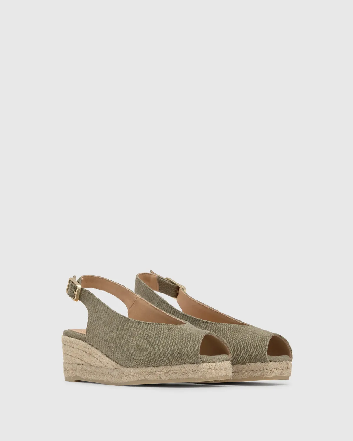 Castaner Dosalia 3/002 espadrilles olijf sleehak 5 cm