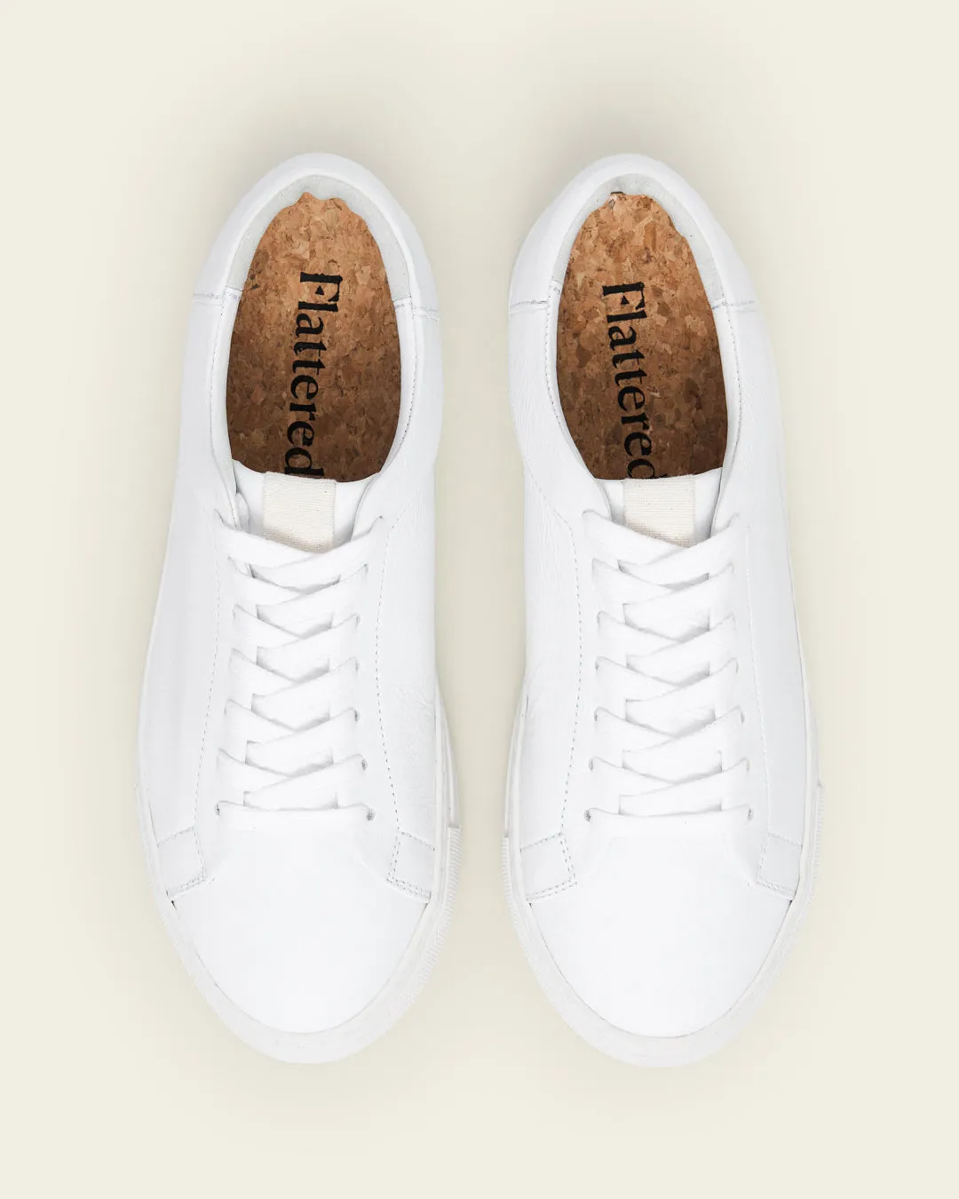 Flattered Stockholm sneakers wit leer eco zool
