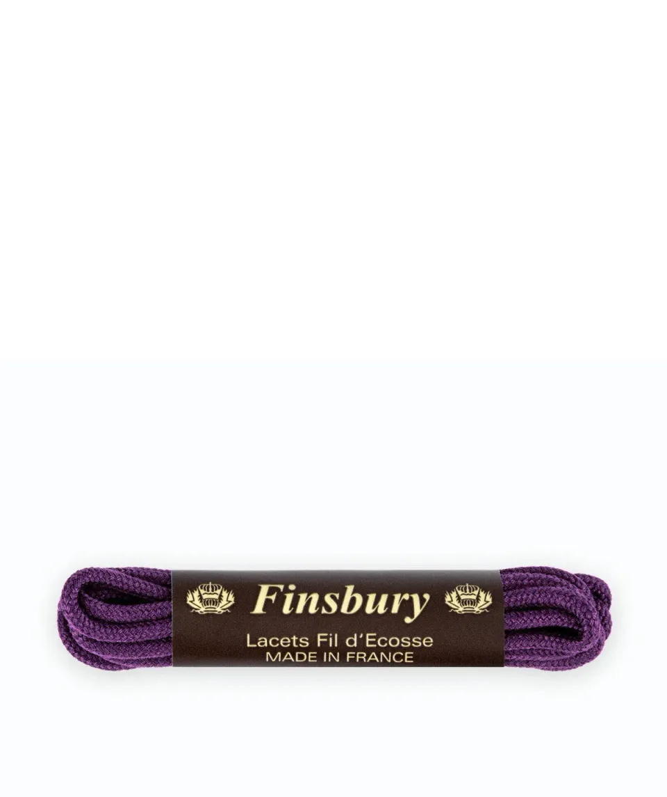 Finsbury ronde veters aubergine katoen 75 cm