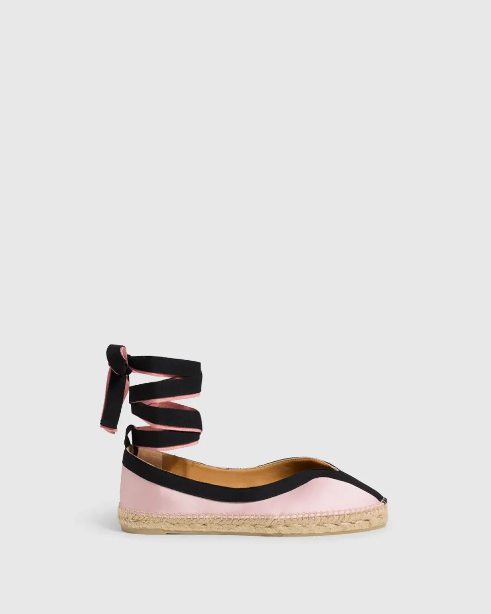 Castaner Kanu 129 ballerina zwart roze satijn