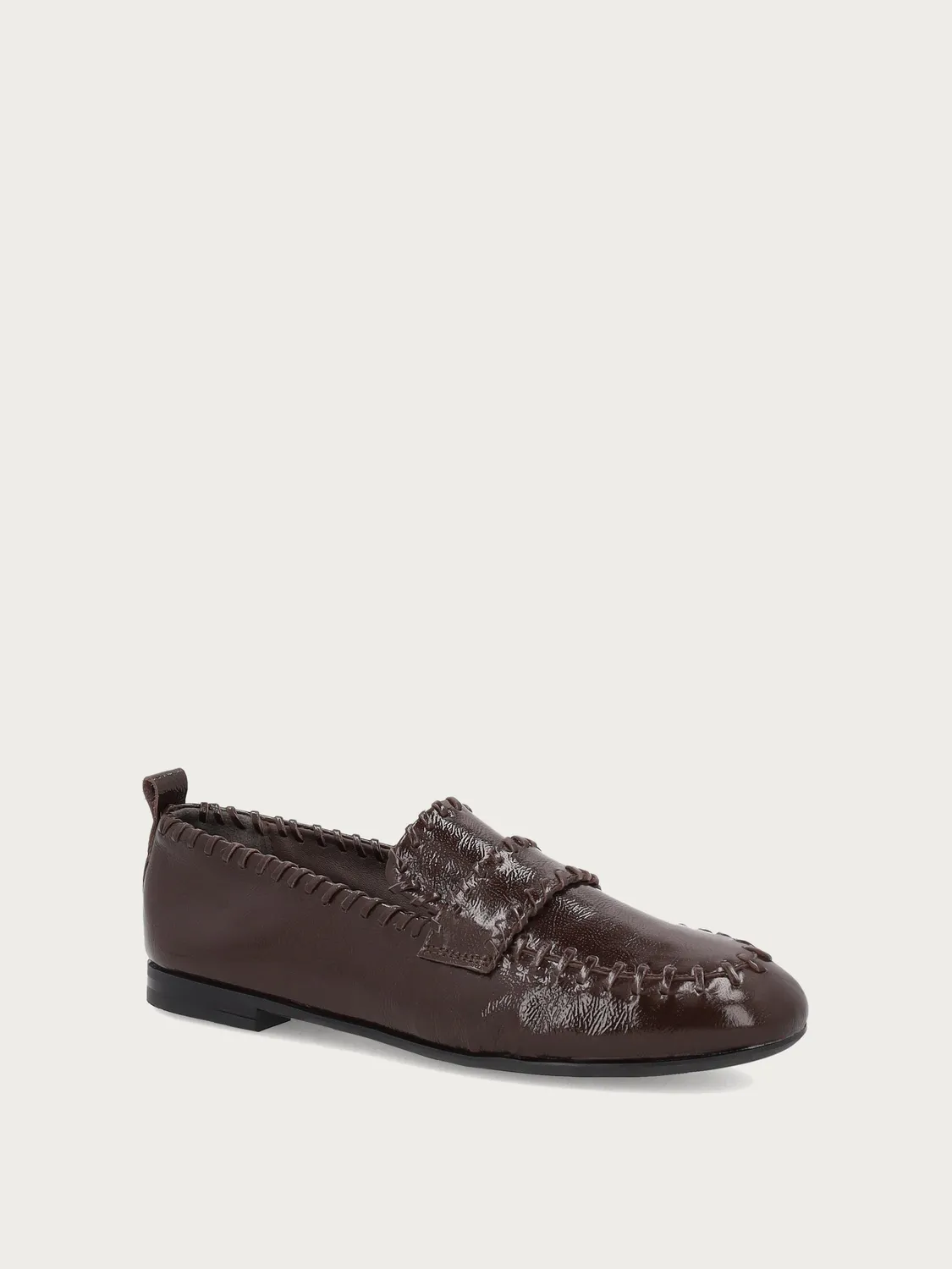 Frau Verona loafers bruin leer vlecht dames