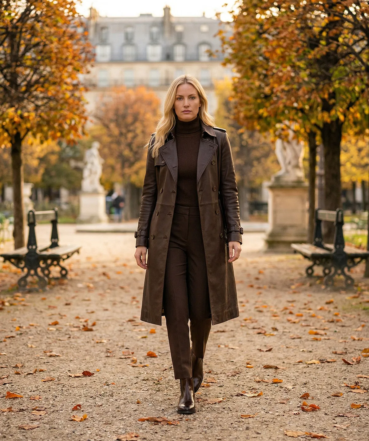 Finsbury MARY Enkellaarzen Donkerbruin Leer
