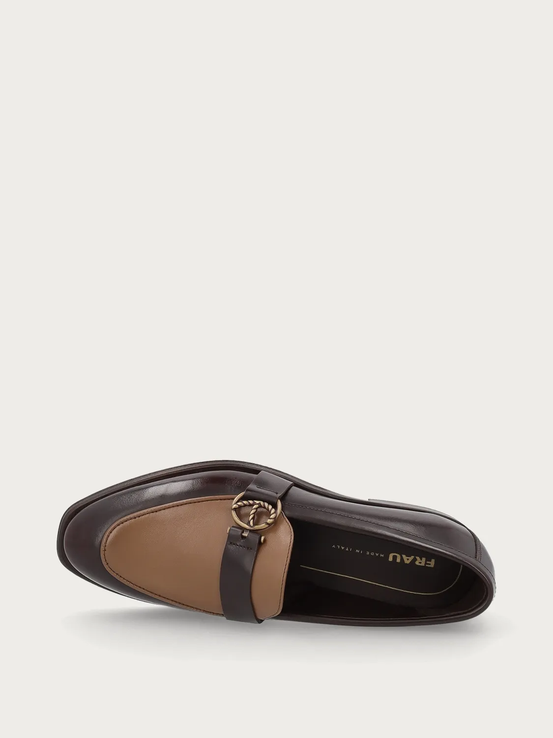 Frau Verona loafers bruin leer dames two-tone