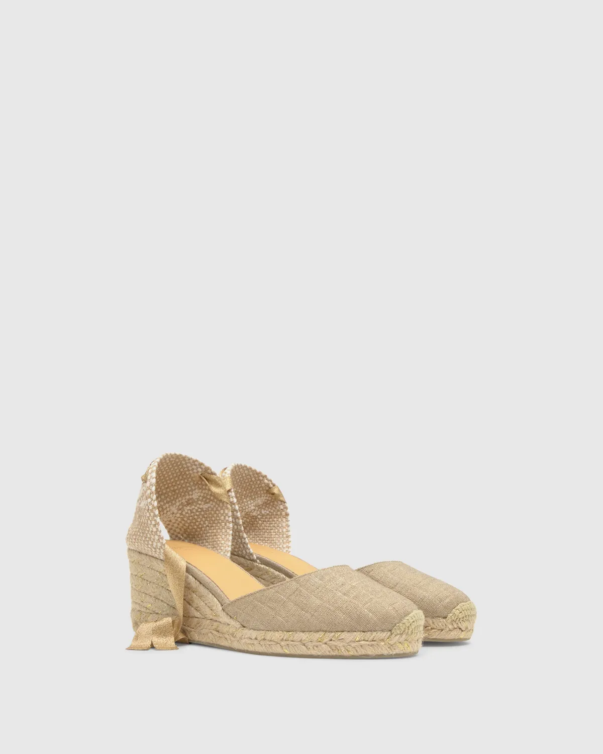 Castaner Carina 6/290 espadrilles goud metallic linnen
