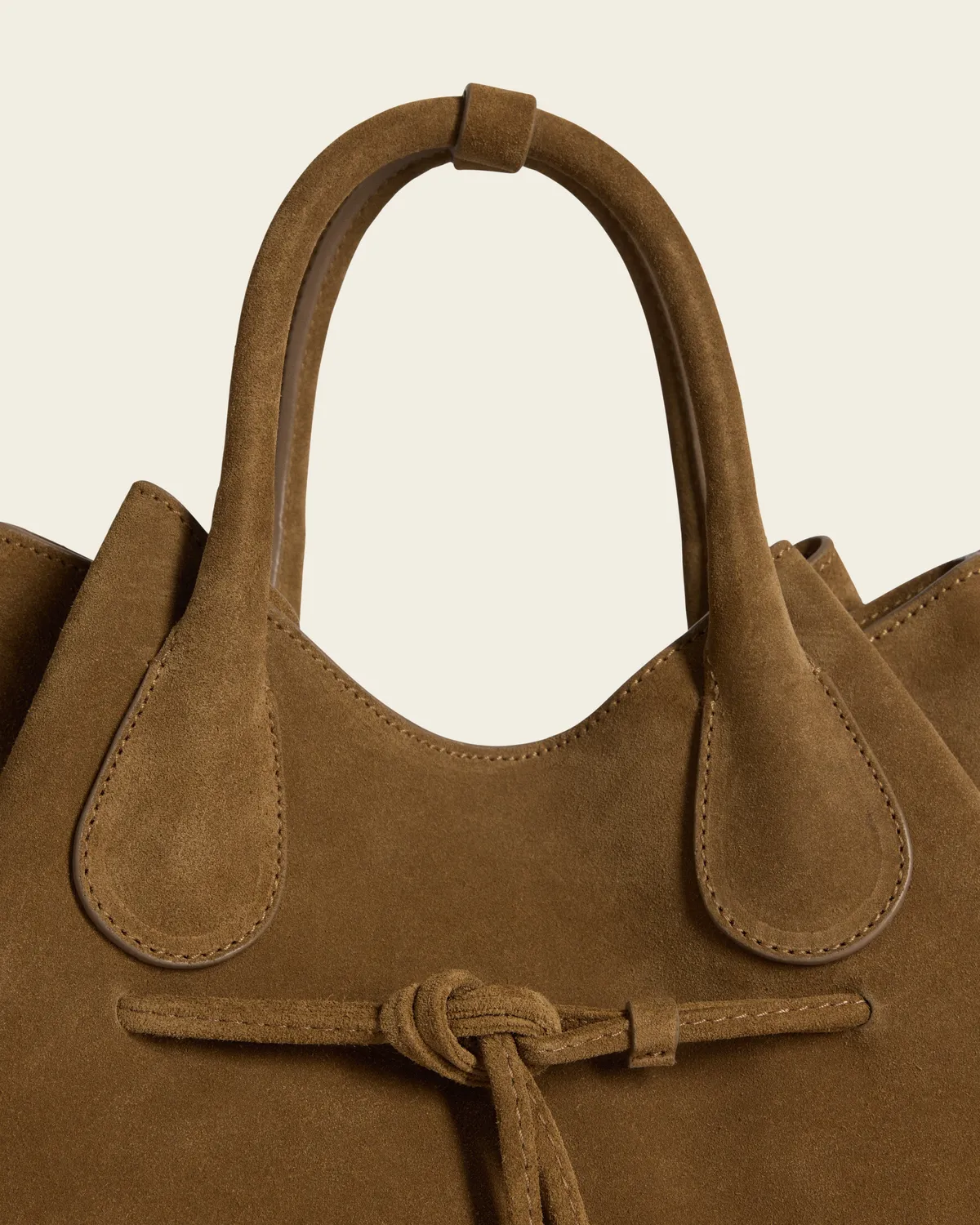 Flattered Maris tote wet sand suède leer