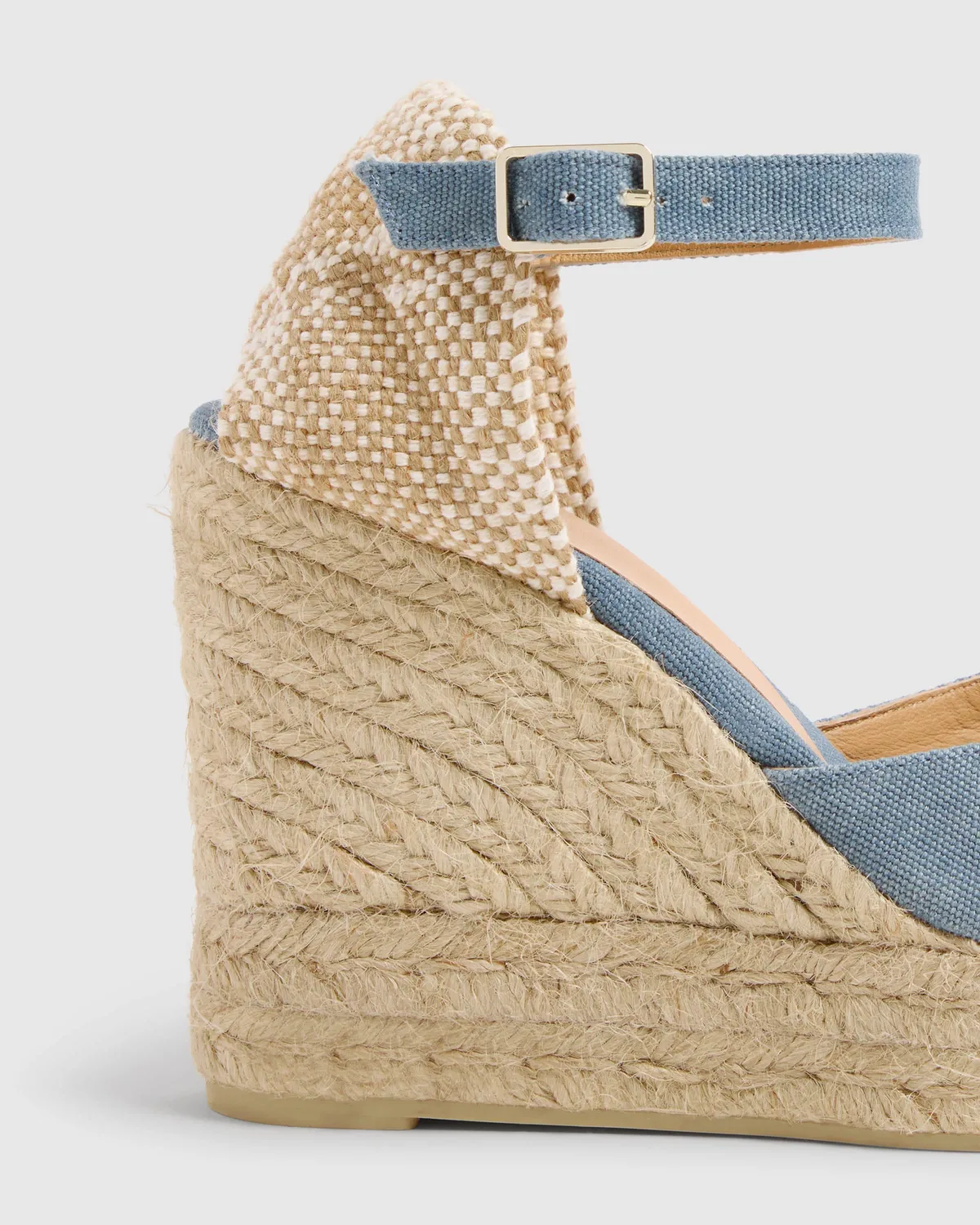 Castaner Carol 8ED/002 espadrilles blauw 11 cm sleehak