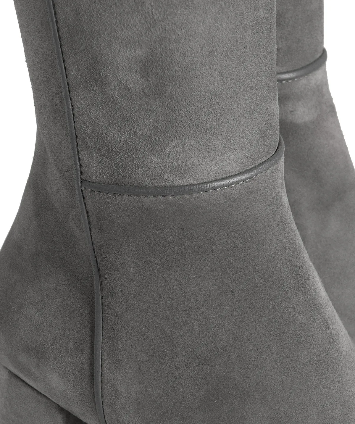 Finsbury Barbara laarzen steengrijs suede hak 6 cm