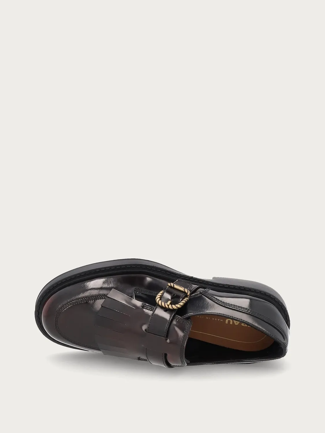 Frau Verona veterschoenen bordeaux geborsteld leer