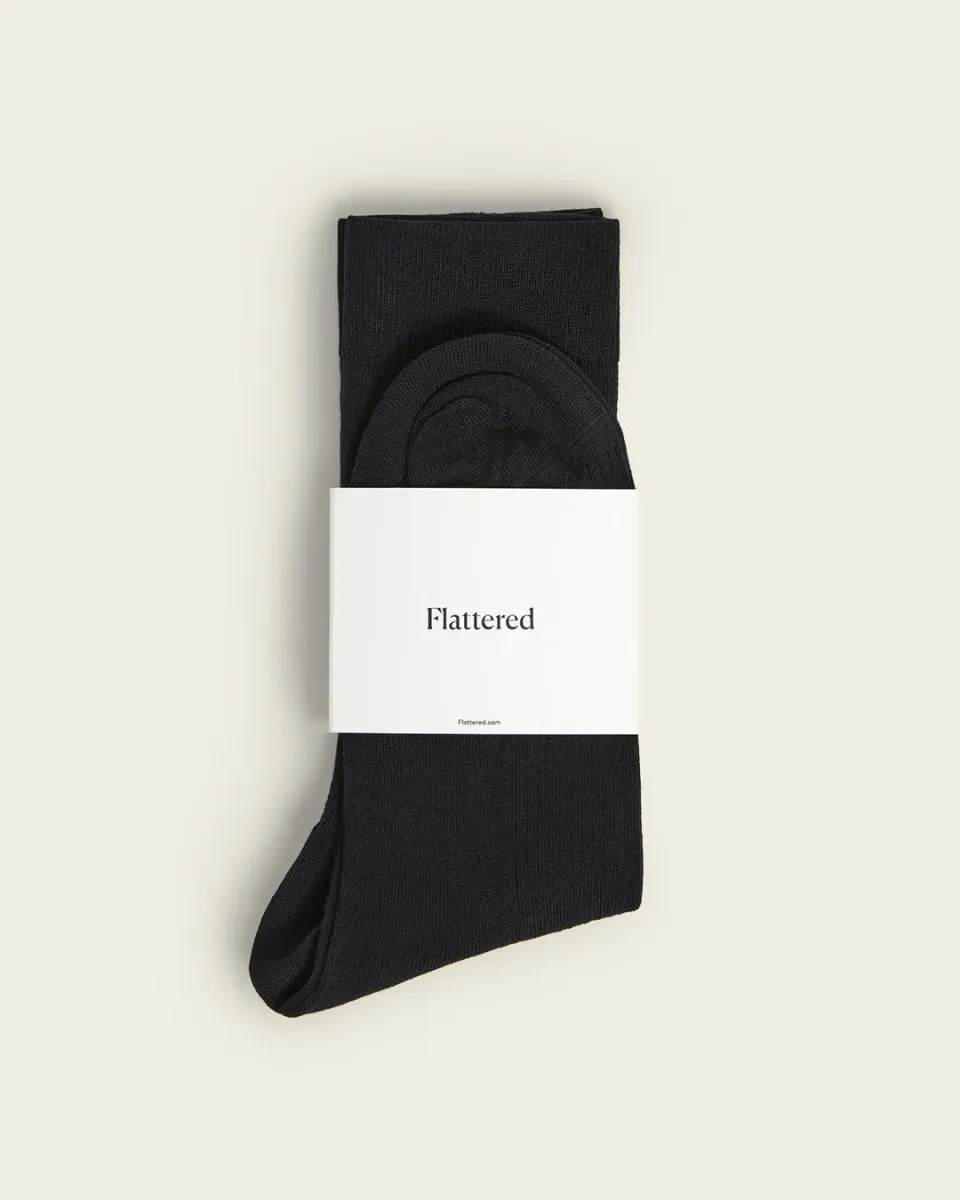 Flattered Sock sokken zwart gemerceriseerd katoen