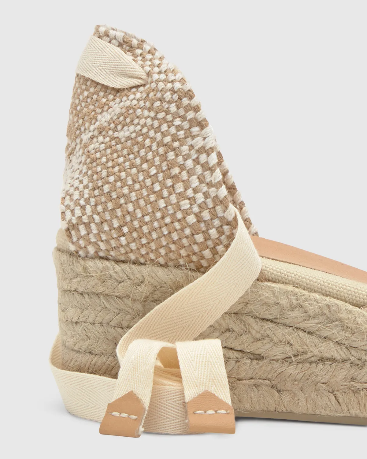 Castaner Carina CARINA/3/001 espadrilles ivoor canvas sleehak