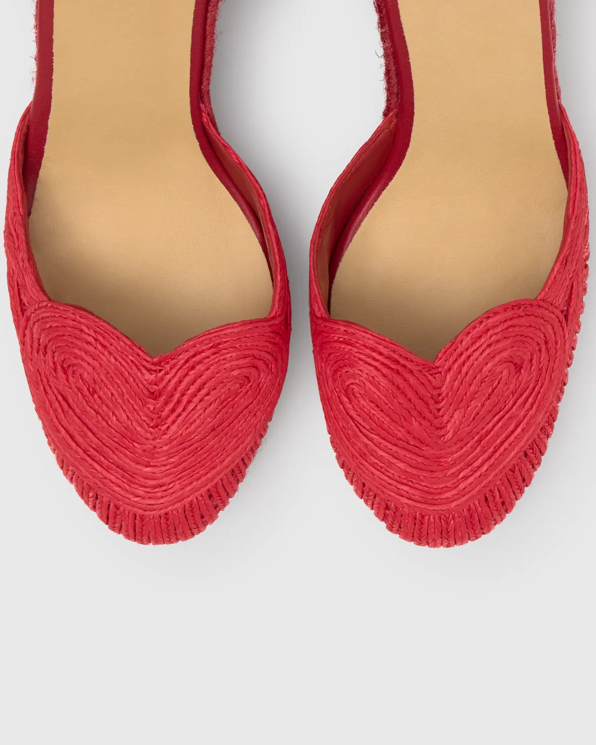 Castaner Cacia C/8/302 espadrilles robijnrood raffia 9 cm