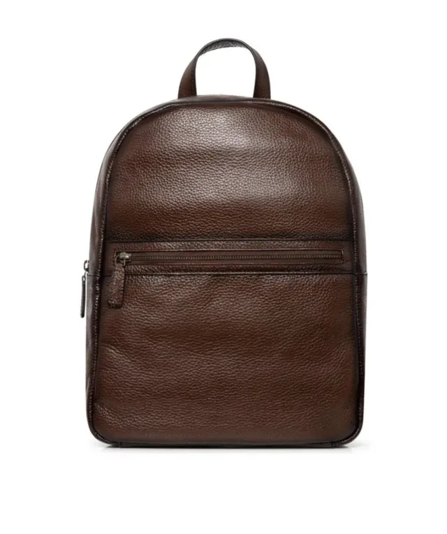 Finsbury rugzak bruin nerfleer 37x28 laptop