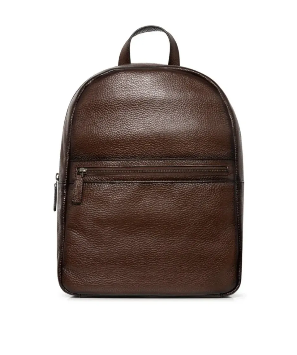 Finsbury rugzak bruin nerfleer 37x28 laptop