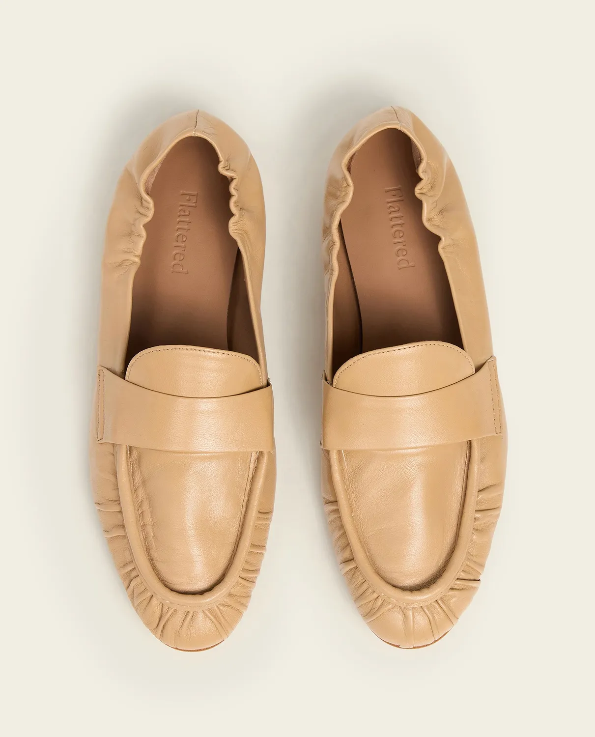 Flattered Samoa loafers biscotti leer klassiek